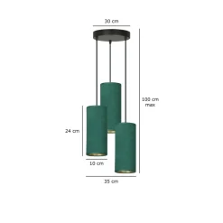 Sklep Kaja Nowoczesna lampa wisząca do sypialni 1058/3PREM BENTE PREMIUM | Kaja Store