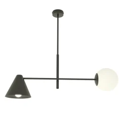 Sklep Kaja Nowoczesna lampa wisząca do kuchni 1347/2 HERMES 2 BLACK | Kaja Sale