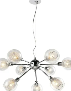 Sklep Kaja Nowoczesna lampa wisząca do salonu 39-65018 DIXI | Kaja Oświetlenie chrom Best