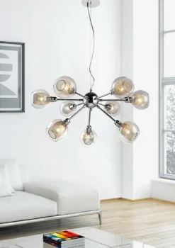 Sklep Kaja Nowoczesna lampa wisząca do salonu 39-65018 DIXI | Kaja Oświetlenie chrom Best
