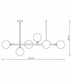 Sklep Kaja Nowoczesna lampa wisząca do jadalni LP-005/6P BK/WH z serii ALISA Cheap