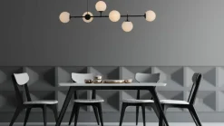 Sklep Kaja Nowoczesna lampa wisząca do jadalni LP-005/6P BK/WH z serii ALISA Cheap