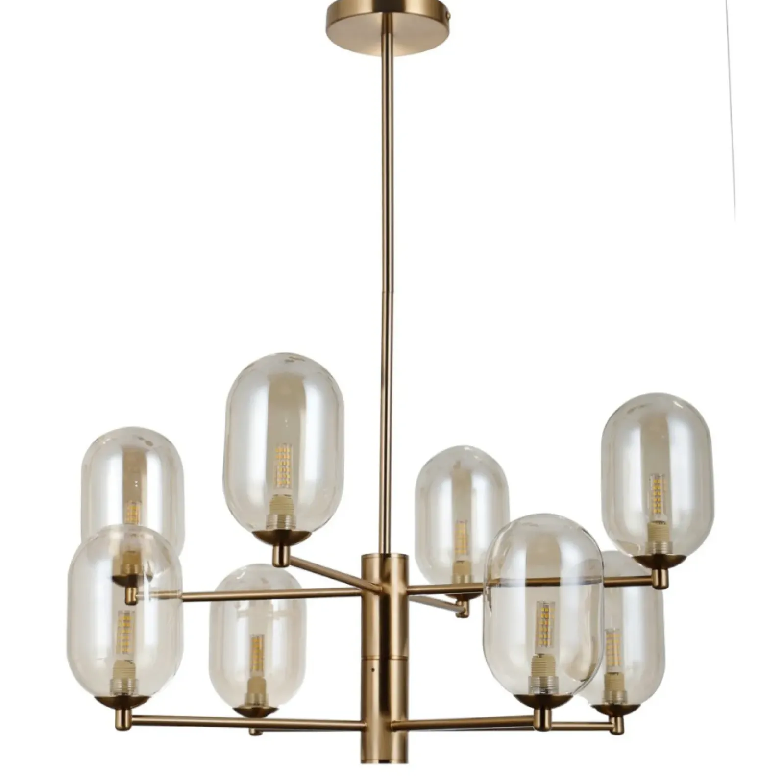 Sklep Kaja Nowoczesna lampa wisząca do salonu glamour PND-4215-8-HBR PERANO Outlet