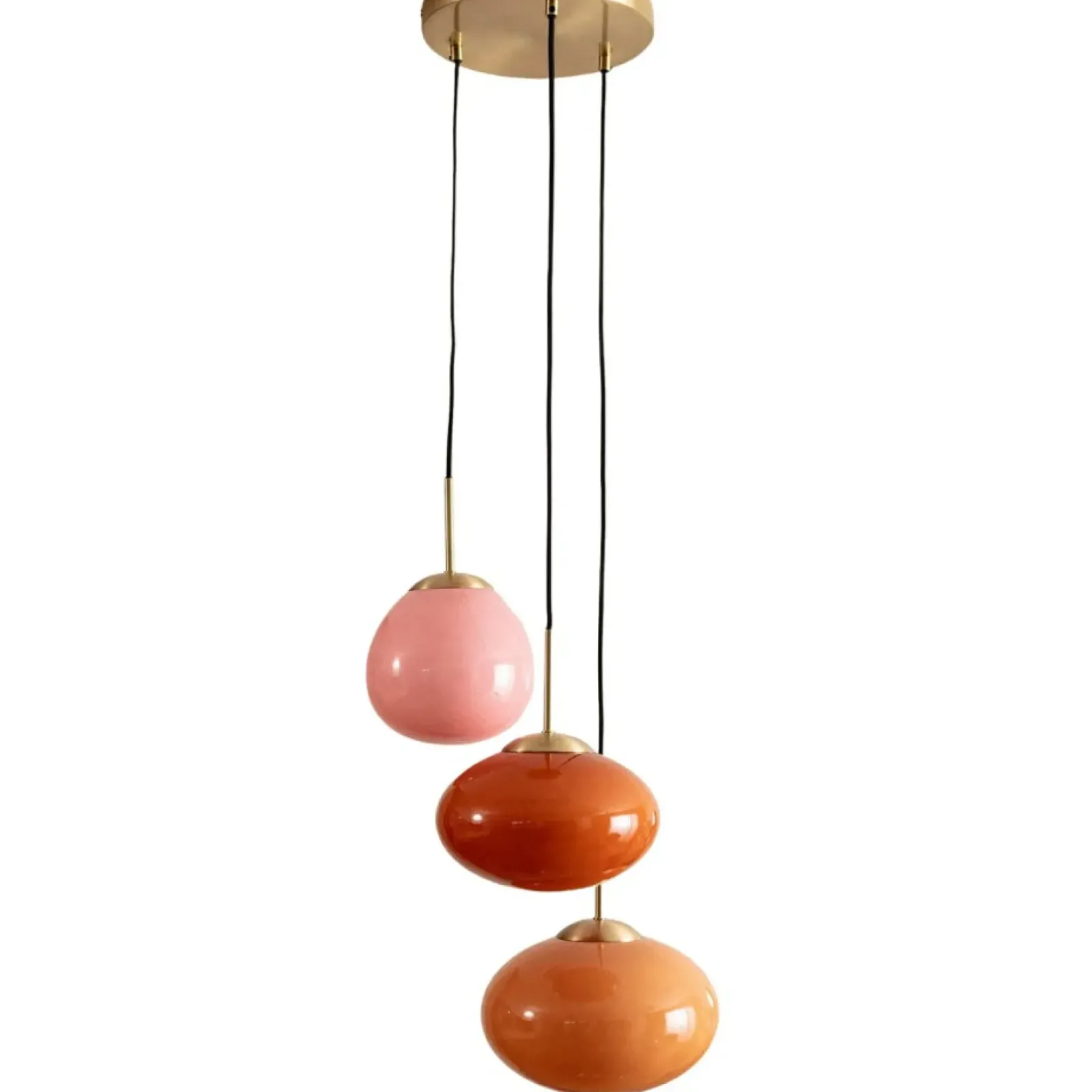 Sklep Kaja Nowoczesna lampa wisząca, efektowne klosze ABR-3SKCR SFERO | Kaja czerwony Store