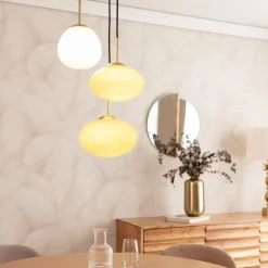 Sklep Kaja Nowoczesna lampa wisząca, efektowne klosze ABR-3SKCR SFERO | Kaja czerwony Store
