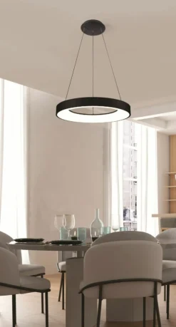 Sklep Kaja Nowoczesna lampa wisząca LED do salonu ⌀38cm AZ4999 SANTANA | Kaja Cheap