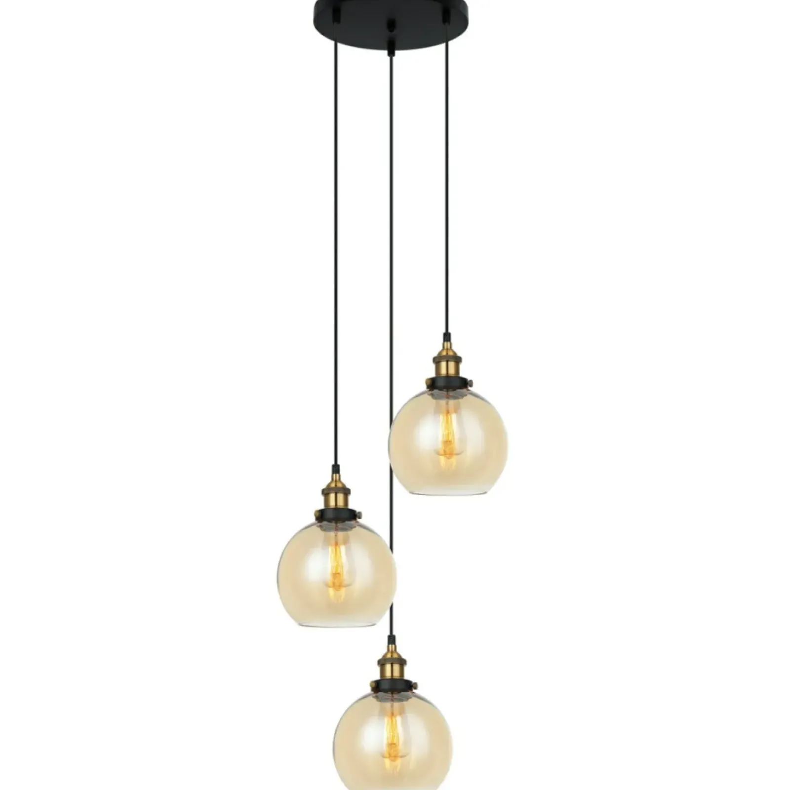 Sklep Kaja Nowoczesna lampa wisząca MDM-4330/3 GD+AMB CARDENA | Kaja Oświetlenie Store