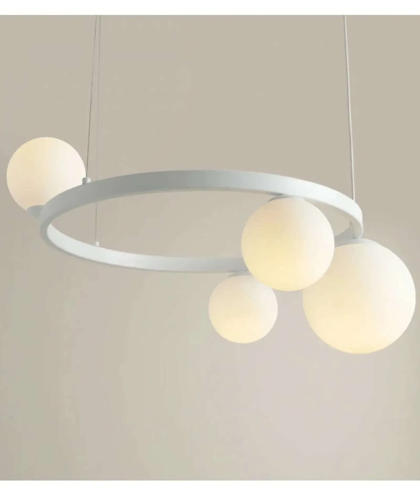 Sklep Kaja Nowoczesna lampa wisząca obręcz z kloszami 1099L_R z serii GARDA Zadzwońporabattel.783200183(8-16)/mailsklep@kaja.com.pl Shop