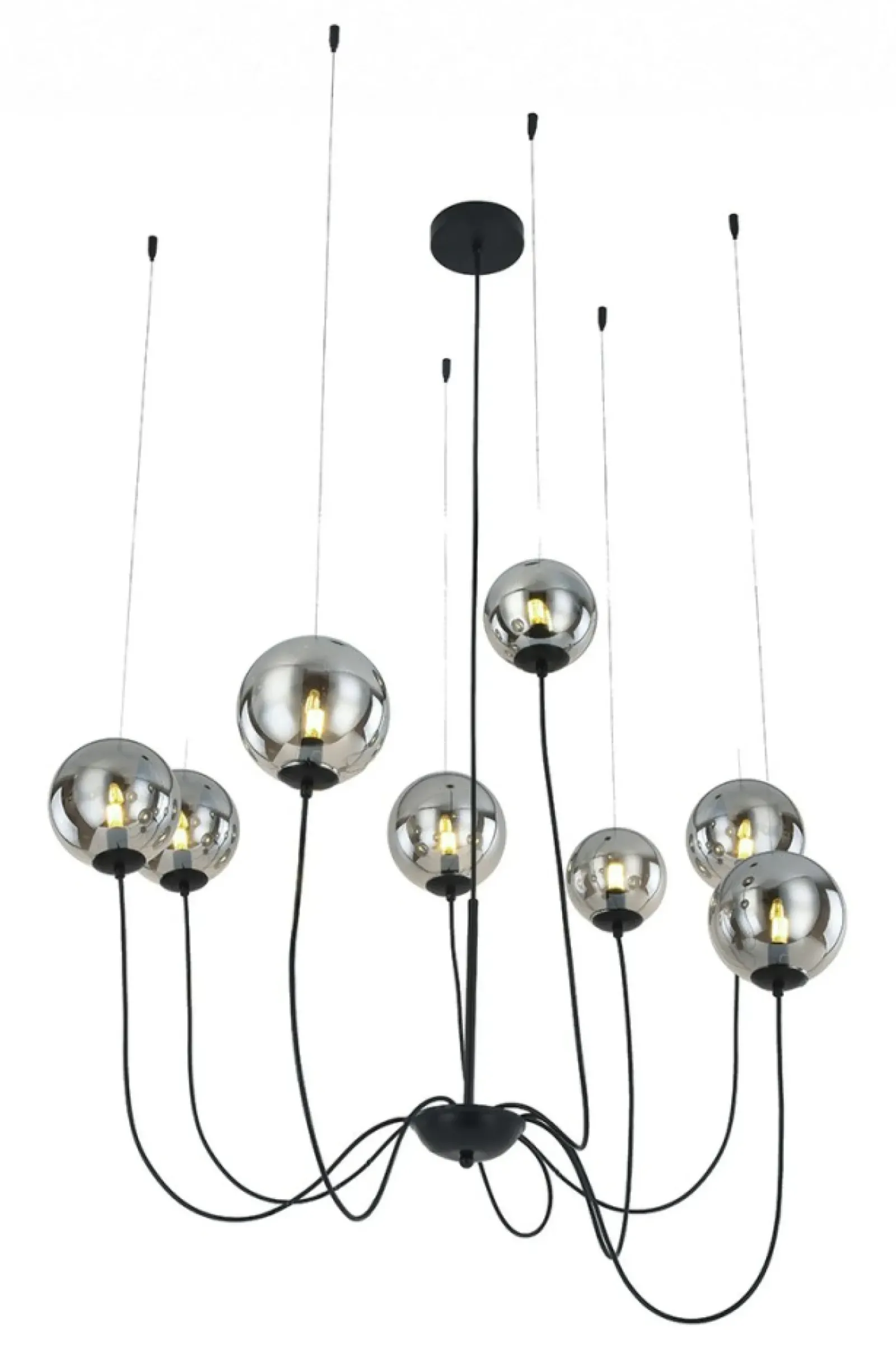 Sklep Kaja Nowoczesna lampa wisząca pająk z kloszami AZ2639 CONFLUX | Kaja chrom Flash Sale