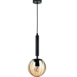 Sklep Kaja Nowoczesna lampa wisząca PND-2324-1 BK+AMB RAVENA | Kaja Oświetlenie Store