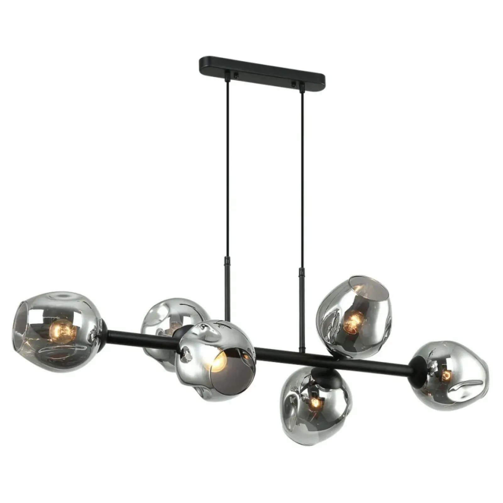 Sklep Kaja Nowoczesna lampa wisząca PND-30843-6 BK+SG BORGO | Kaja Oświetlenie Store
