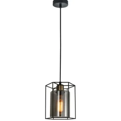 Sklep Kaja Nowoczesna lampa wisząca PND-78901-1-BK+SG KALULA | Kaja Oświetlenie Shop
