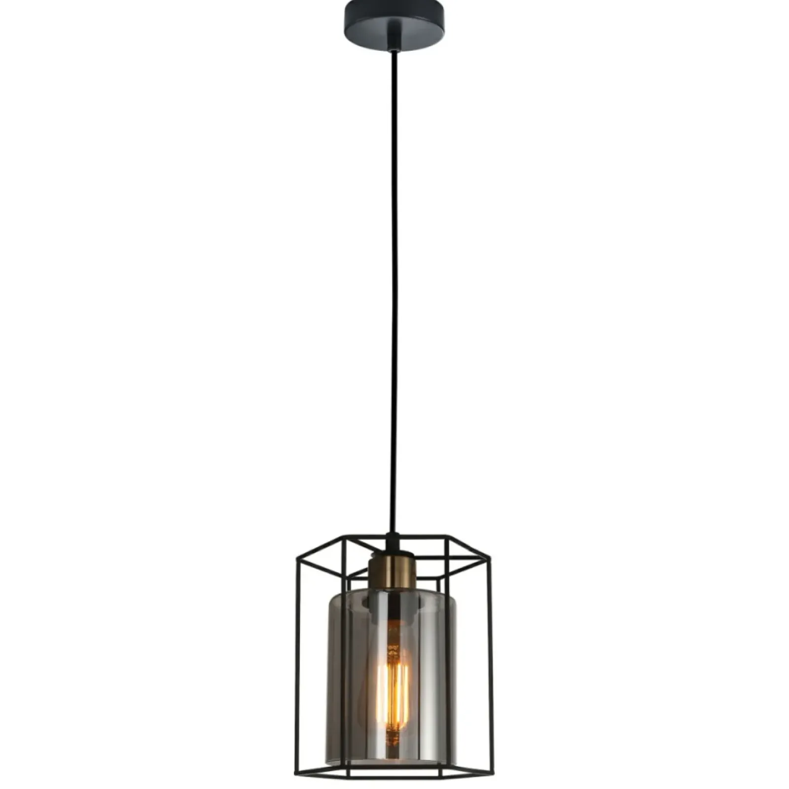 Sklep Kaja Nowoczesna lampa wisząca PND-78901-1-BK+SG KALULA | Kaja Oświetlenie Shop