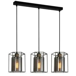 Sklep Kaja Nowoczesna lampa wisząca PND-78901-3-BK+SG KALULA | Kaja Oświetlenie Sale
