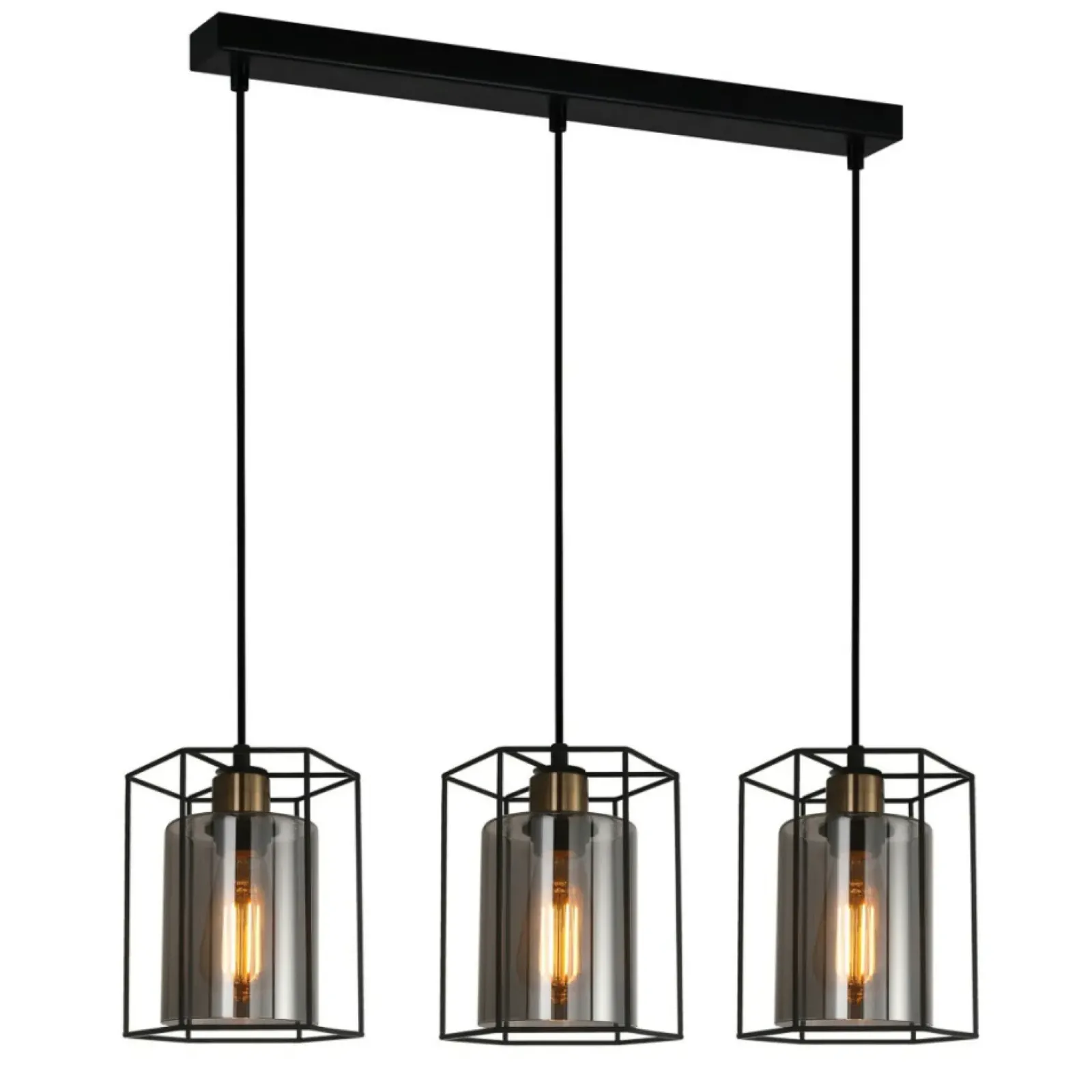 Sklep Kaja Nowoczesna lampa wisząca PND-78901-3-BK+SG KALULA | Kaja Oświetlenie Sale