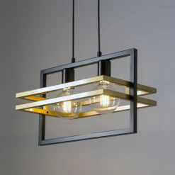 Sklep Kaja Nowoczesna lampa wisząca w kształcie ramki SIG 32389 - MERCI CZ/ZŁ Sale