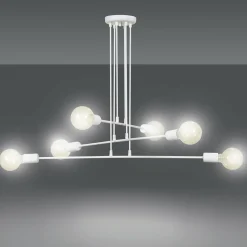 Sklep Kaja Nowoczesna lampa wisząca w białej oprawie 697/6 | Kaja Oświetlenie biały Sale