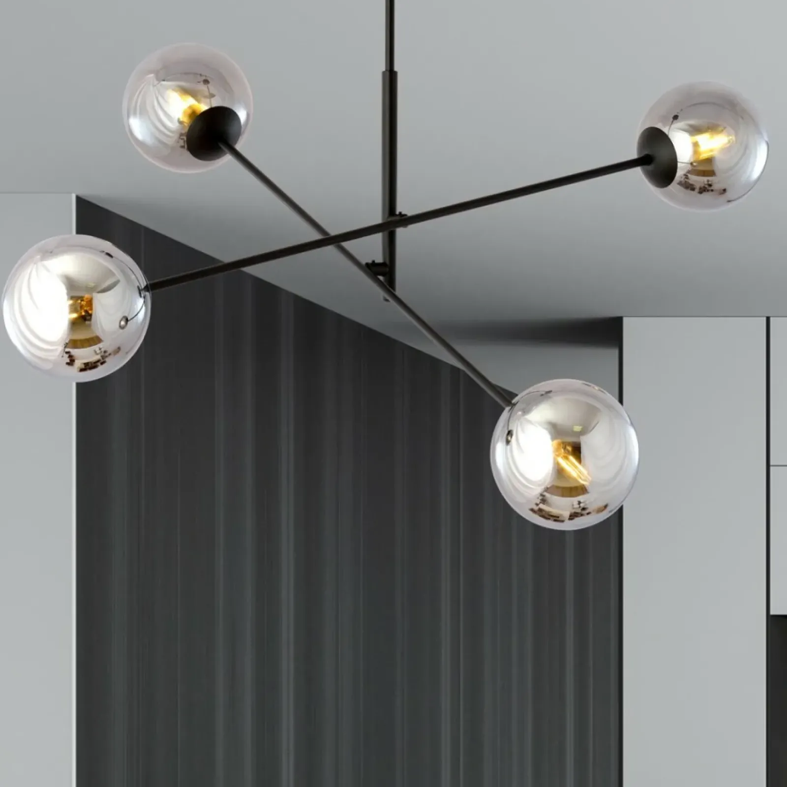 Sklep Kaja Nowoczesna lampa wisząca z grafitowymi kloszami 1167/4 LINEAR | Kaja Hot