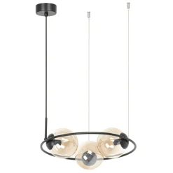 Sklep Kaja Nowoczesna lampa wisząca z bursztynowymi kloszami K-5124 z serii VENTA Fashion