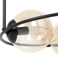 Sklep Kaja Nowoczesna lampa wisząca z bursztynowymi kloszami K-5124 z serii VENTA Fashion