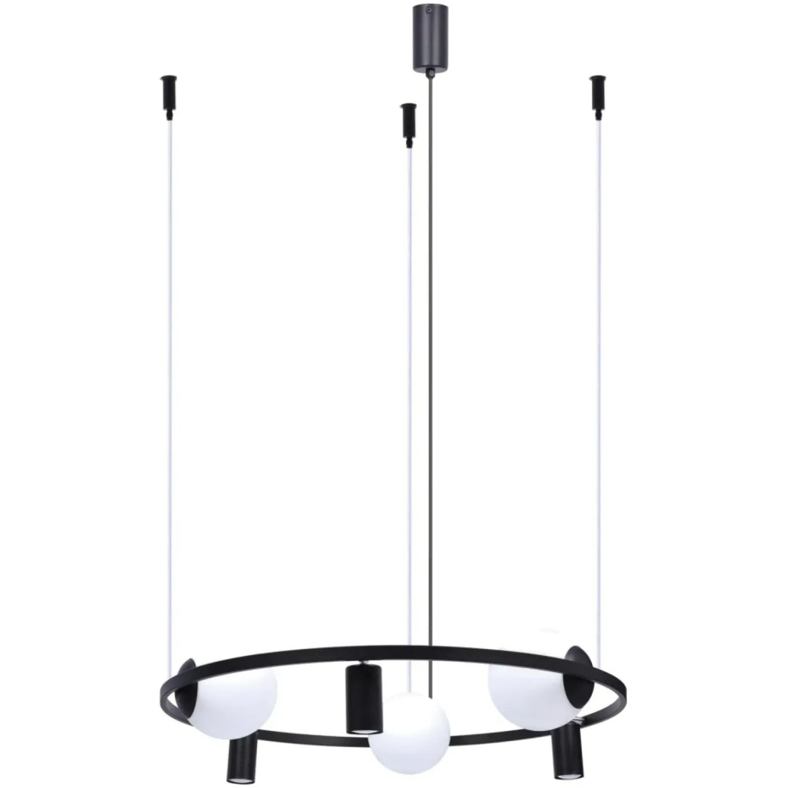 Sklep Kaja Nowoczesna lampa wisząca z kloszami i spotami 5006 z serii ORBIT Sale