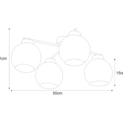 Sklep Kaja Nowoczesna lampa z okrągłymi kloszami K-2627 AIDEN 2 | Kaja Flash Sale