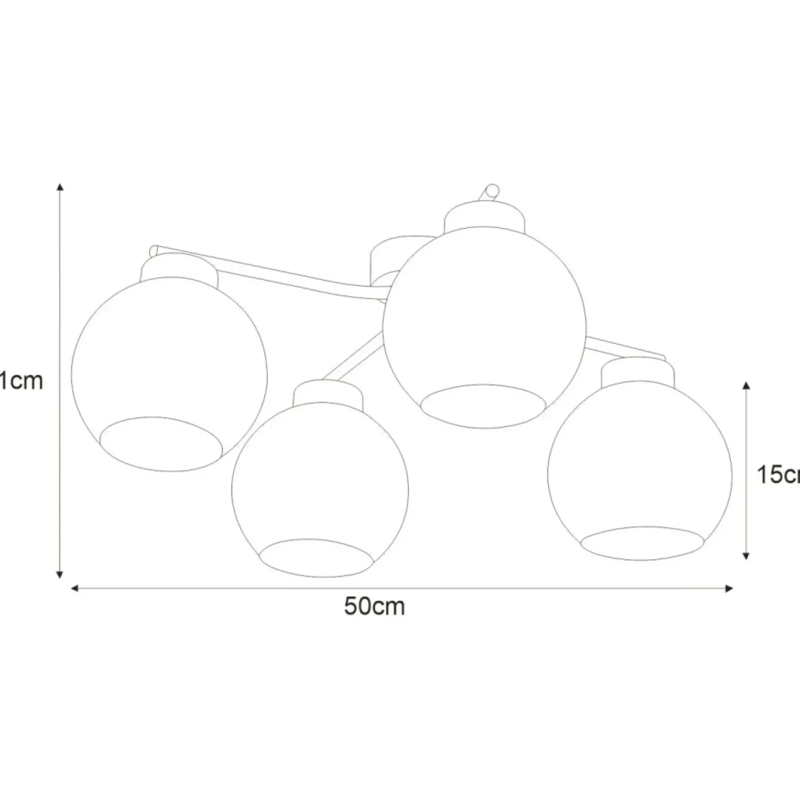 Sklep Kaja Nowoczesna lampa z okrągłymi kloszami K-2627 AIDEN 2 | Kaja Flash Sale