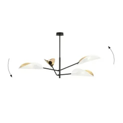 Sklep Kaja Nowoczesna lampa z osłonkami w kształci liści 1159/4 VENE | Kaja Fashion