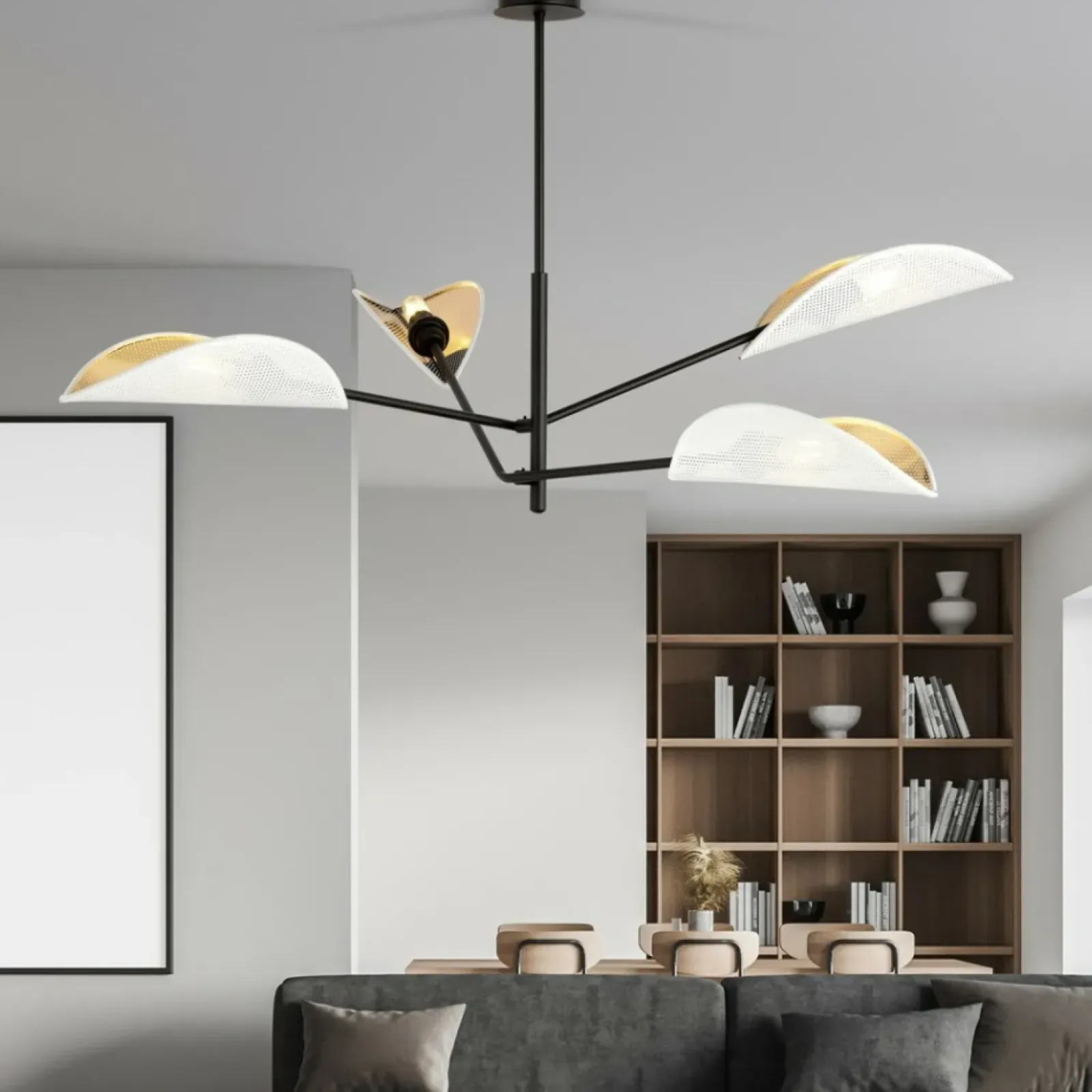 Sklep Kaja Nowoczesna lampa z osłonkami w kształci liści 1159/4 VENE | Kaja Fashion