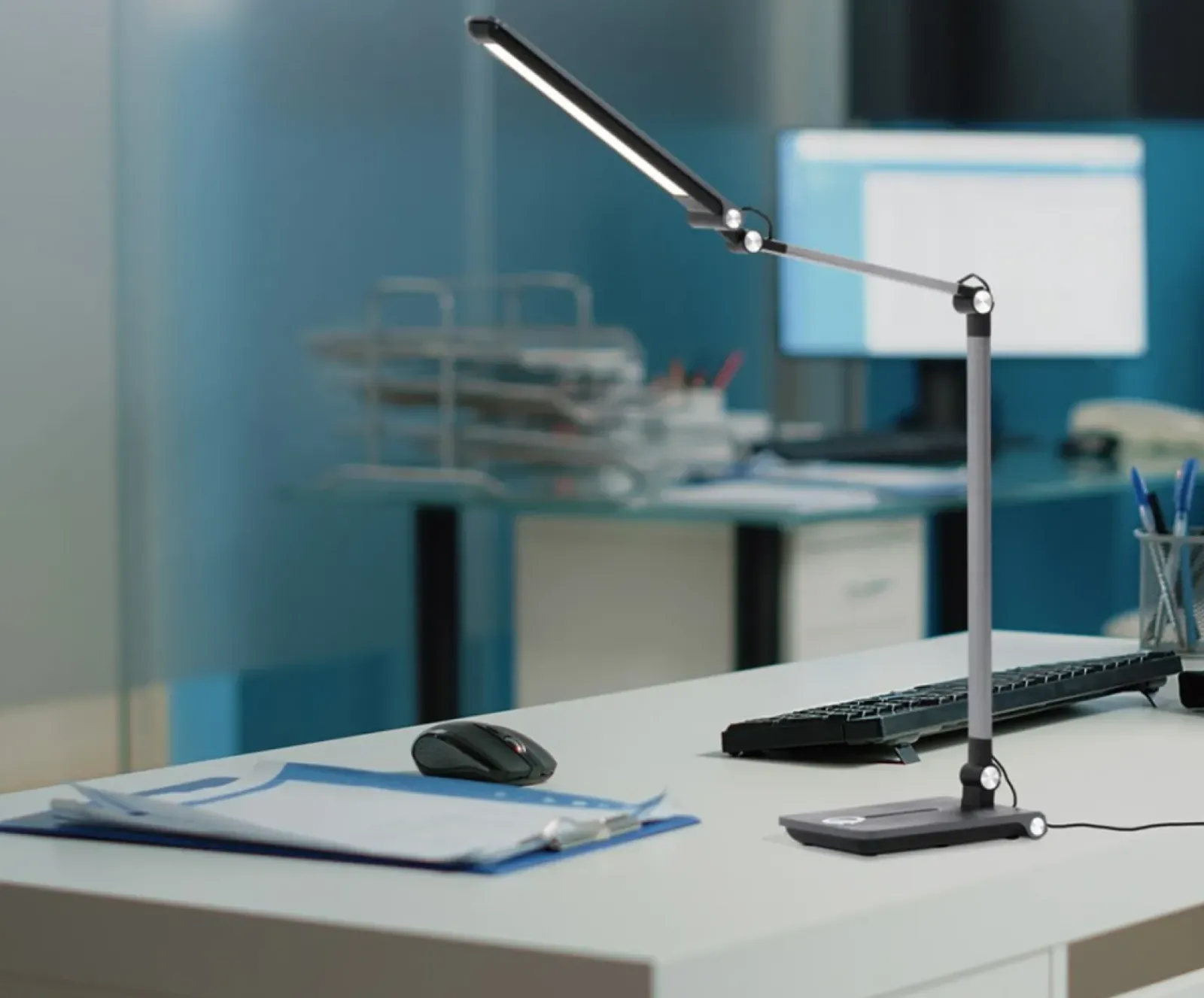 Sklep Kaja Nowoczesna lampka biurkowa z przegubami K-BL1121 z serii RICO* Lampki Biurkowe|Lampy Led
