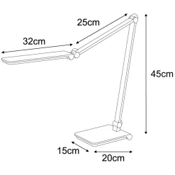 Sklep Kaja Nowoczesna lampka biurkowa z przegubami K-BL1121 z serii RICO* Lampki Biurkowe|Lampy Led
