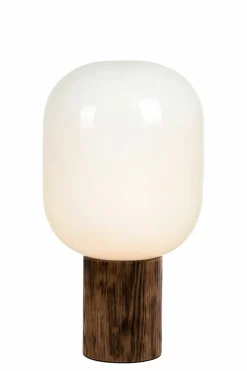 Sklep Kaja Nowoczesna lampka nocna na drewnianej nodze 108663 SKENE | Kaja* Nowoczesne Lampki Stołowe