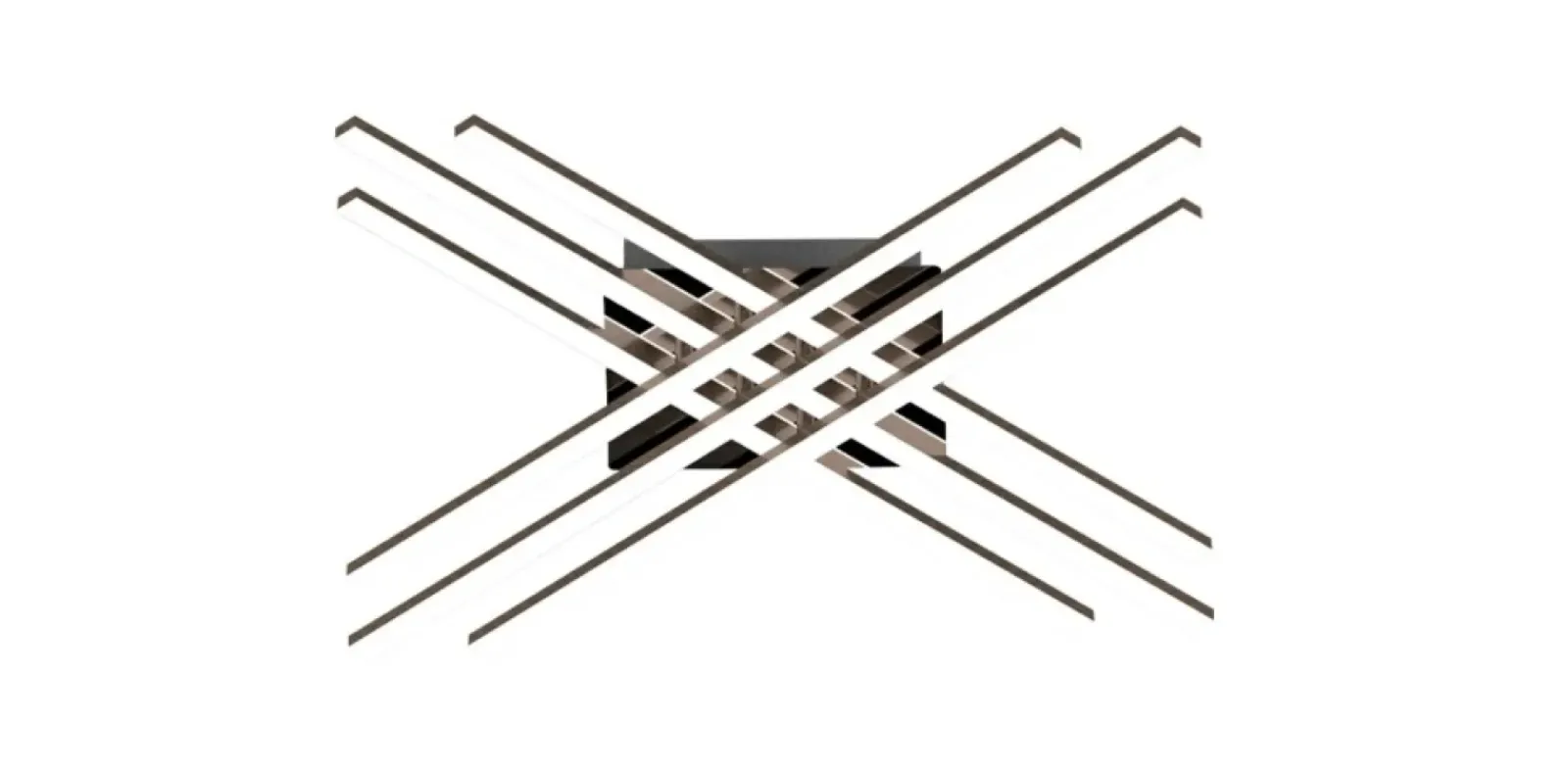 Sklep Kaja Nowoczesna, ledowa lampa sufitowa do korytarza PL99829-6 z serii CROSS* Lampy Led|Plafony Nowoczesne