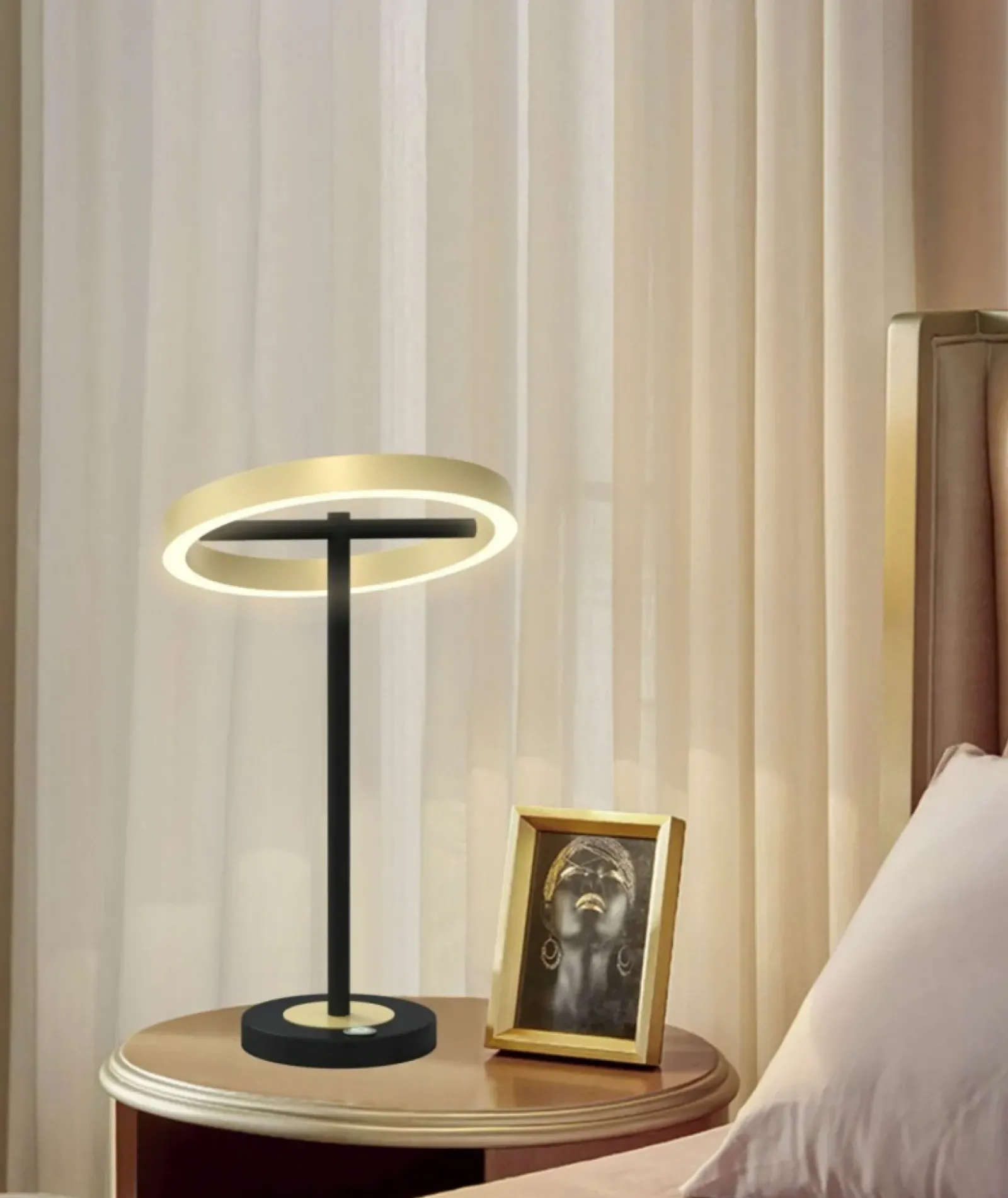 Sklep Kaja Nowoczesna, ledowa lampka stołowa WF 8016-104 BREST | Kaja* Nowoczesne Lampki Stołowe|Lampy Led