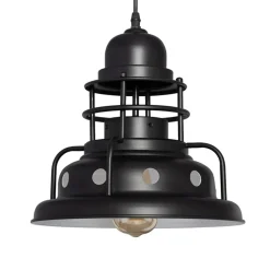 Sklep Kaja Nowoczesna, loftowa lampa wisząca ABR-RRG-E27 RETRO | Kaja Oświetlenie czarny New