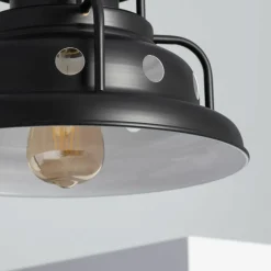 Sklep Kaja Nowoczesna, loftowa lampa wisząca ABR-RRG-E27 RETRO | Kaja Oświetlenie czarny New