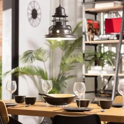Sklep Kaja Nowoczesna, loftowa lampa wisząca ABR-RRG-E27 RETRO | Kaja Oświetlenie czarny New