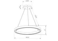 Sklep Kaja Nowoczesna, okrągła lampa wisząca PL200910-600-GD CARLO | Kaja Online