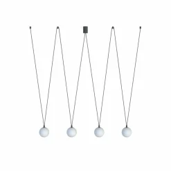Sklep Kaja Nowoczesna, podwieszana lampa z kloszami 10354 SLING | Kaja Hot
