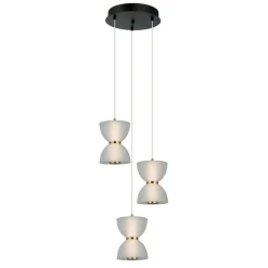 Sklep Kaja Nowoczesna, potrójna lampa wisząca PND-83949-3-BK TICA | Kaja Shop