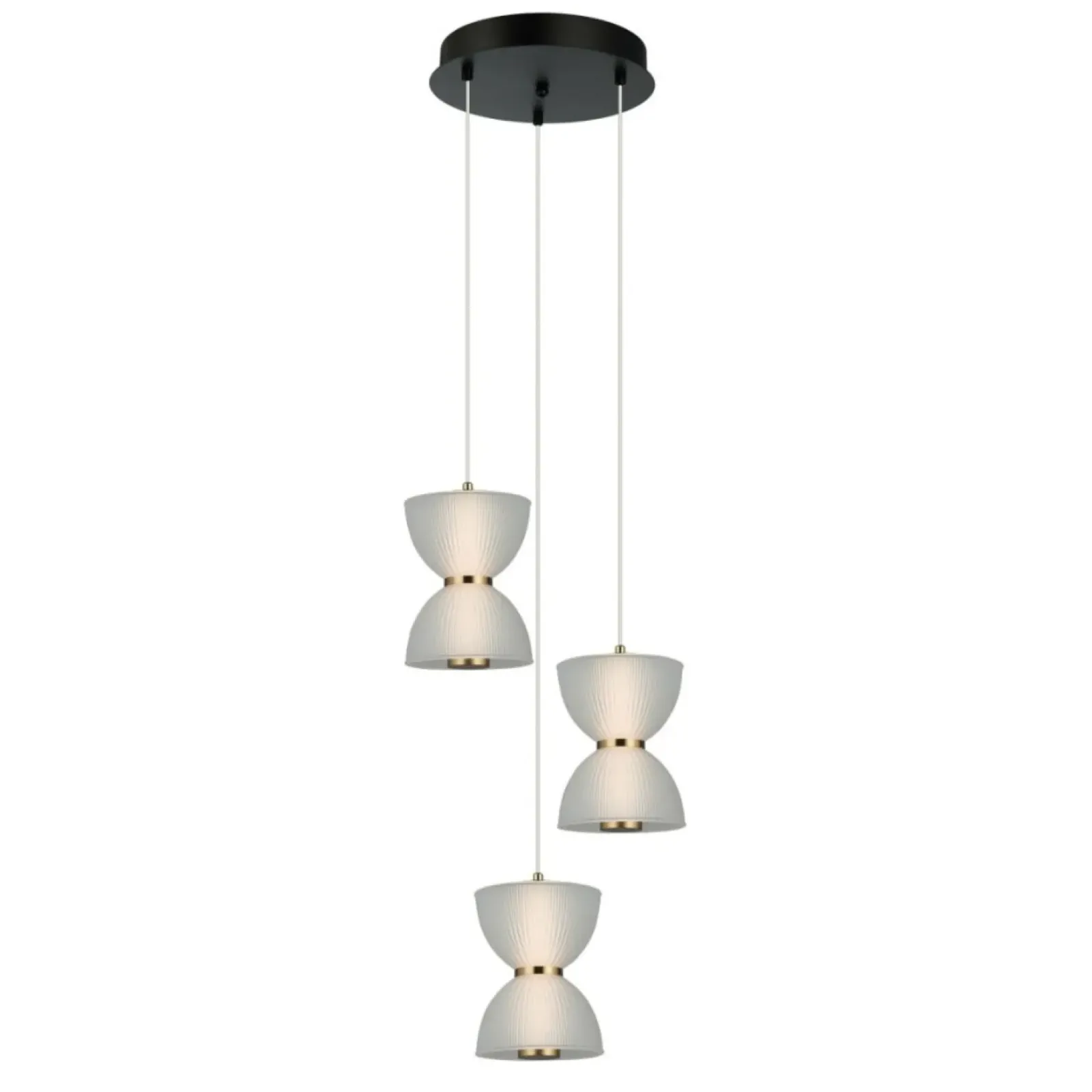 Sklep Kaja Nowoczesna, potrójna lampa wisząca PND-83949-3-BK TICA | Kaja Shop