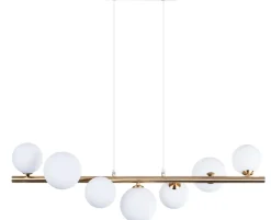 Sklep Kaja Nowoczesna złota lampa wisząca do salonu AZ4409 SYBILLA | Kaja złoty Store