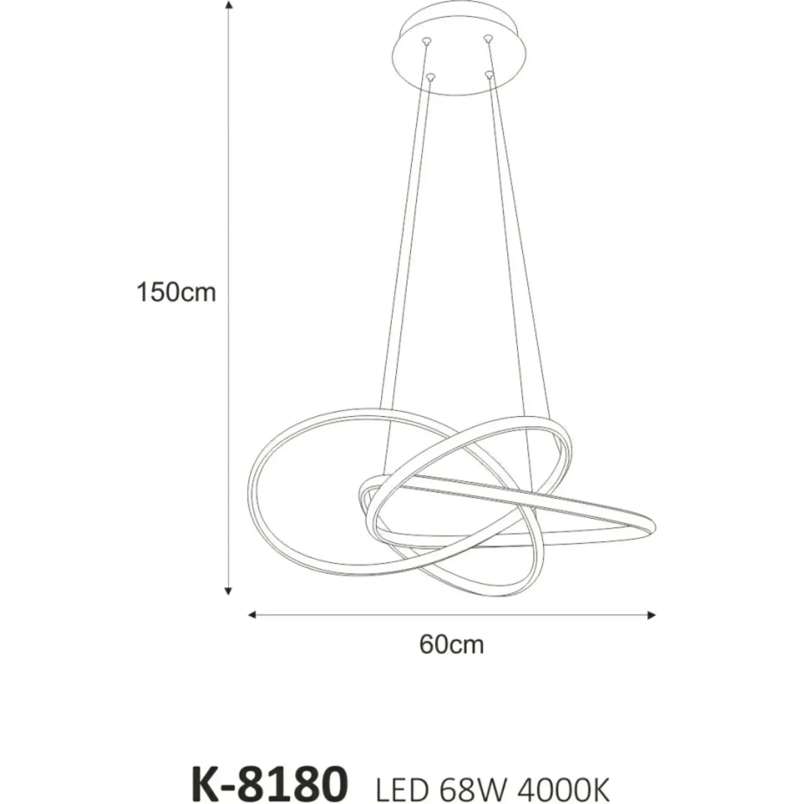 Sklep Kaja Nowoczesna, złota lampa wisząca, wbudowany LED K-8180 z serii BALTO | Kaja Oświe złoty Discount