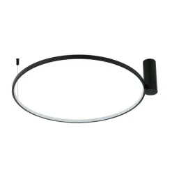 Sklep Kaja Nowoczesny plafon do sypialni LP-909/1C 4S BK RING | Kaja Oświetlenie Online