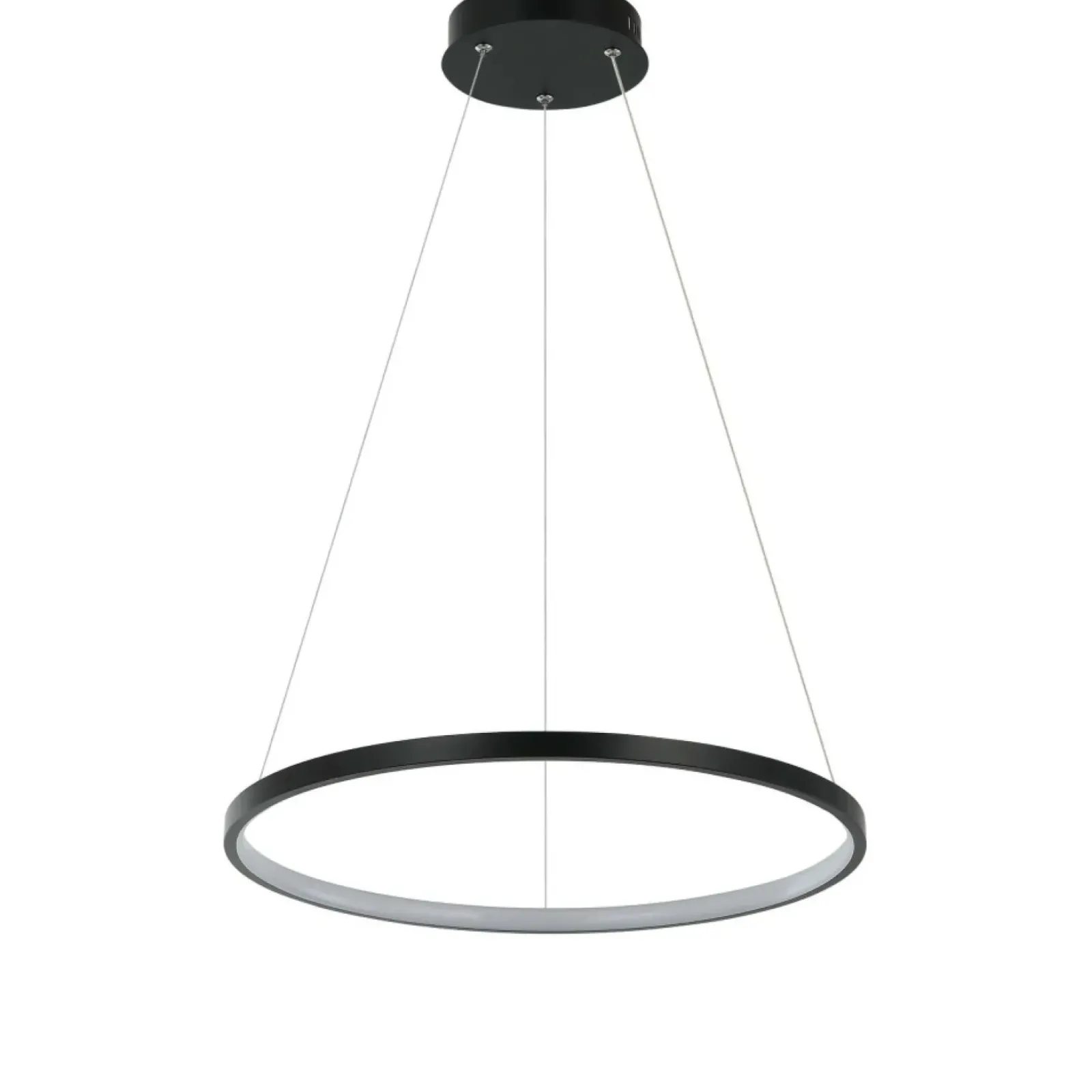 Sklep Kaja Nowoczesny żyrandol obręcz ⌀40 LP-909/1P 4S BK RING | Kaja Oświetlenie Hot