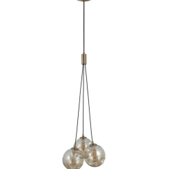 Sklep Kaja Nowoczesny zwis z dekoracyjnymi kloszami PND-54456-3-HB-AMB PERLOS Outlet