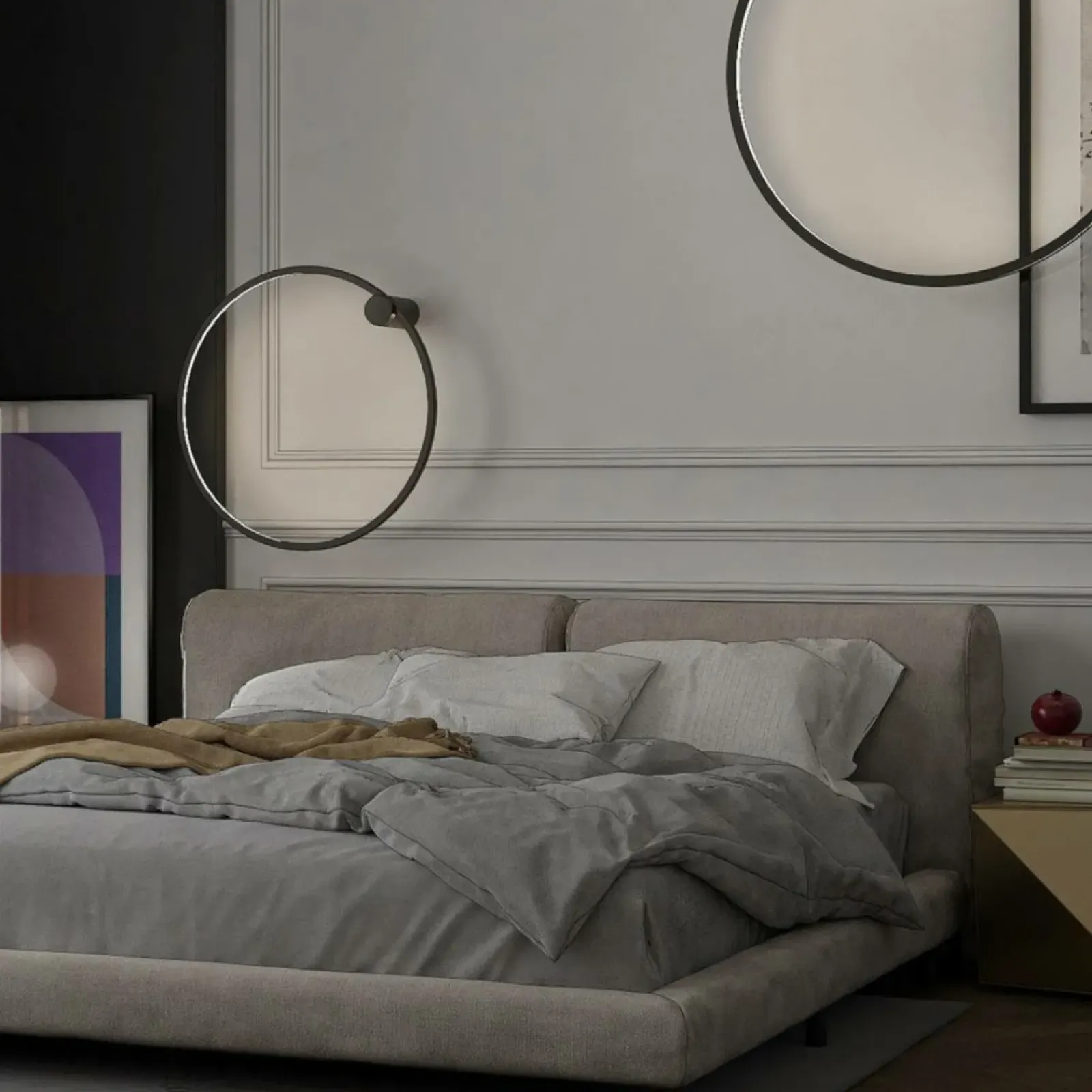Sklep Kaja Obręcz ścienna, ledowy ring ⌀60 LP-999/1W S BK MIRROR | Kaja* Lampy Led