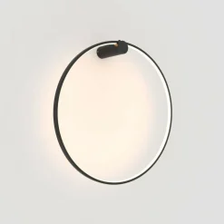 Sklep Kaja Obręcz ścienna, ledowy ring ⌀60 LP-999/1W S BK MIRROR | Kaja* Lampy Led