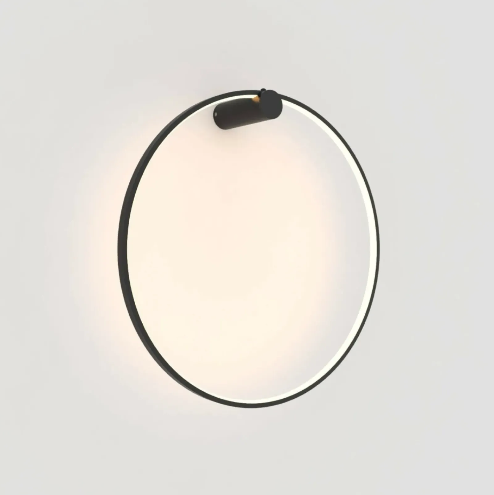 Sklep Kaja Obręcz ścienna, ledowy ring ⌀60 LP-999/1W S BK MIRROR | Kaja* Lampy Led