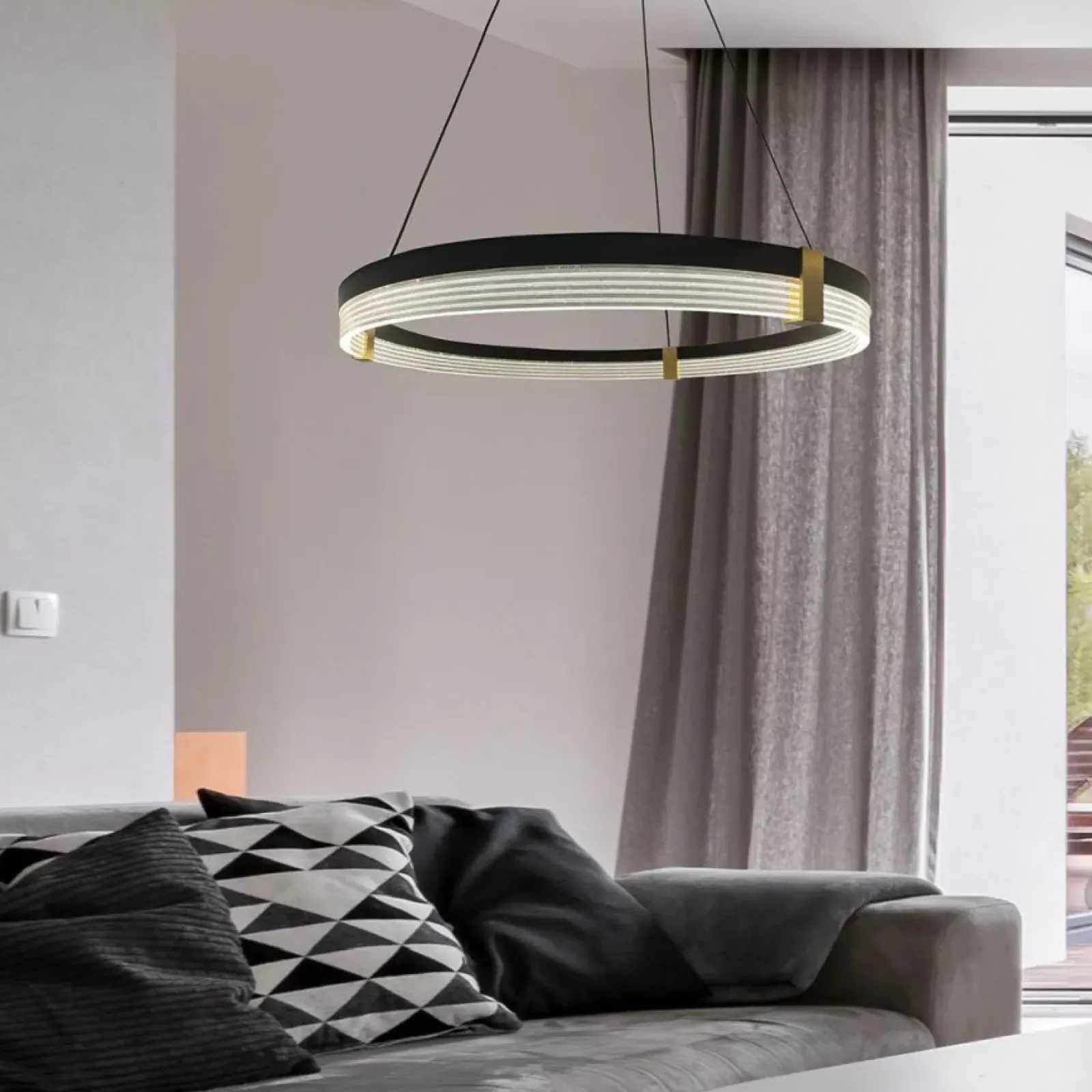 Sklep Kaja Obręcz LED ze złotymi elementami LP-0407/1P M BK TRIANGLE PLUM | Kaja Fashion